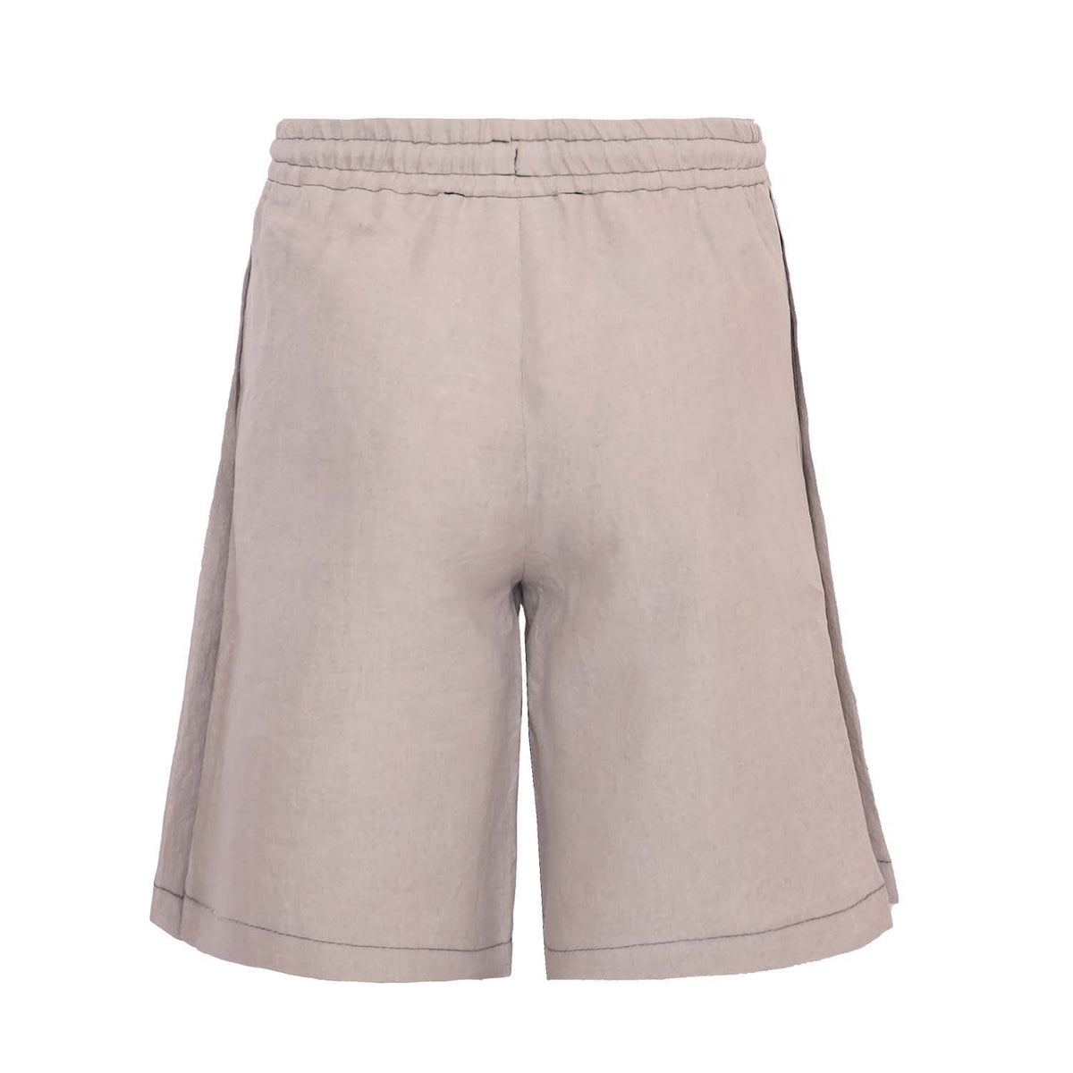 The Bermuda Shorts — Beige Linen-1