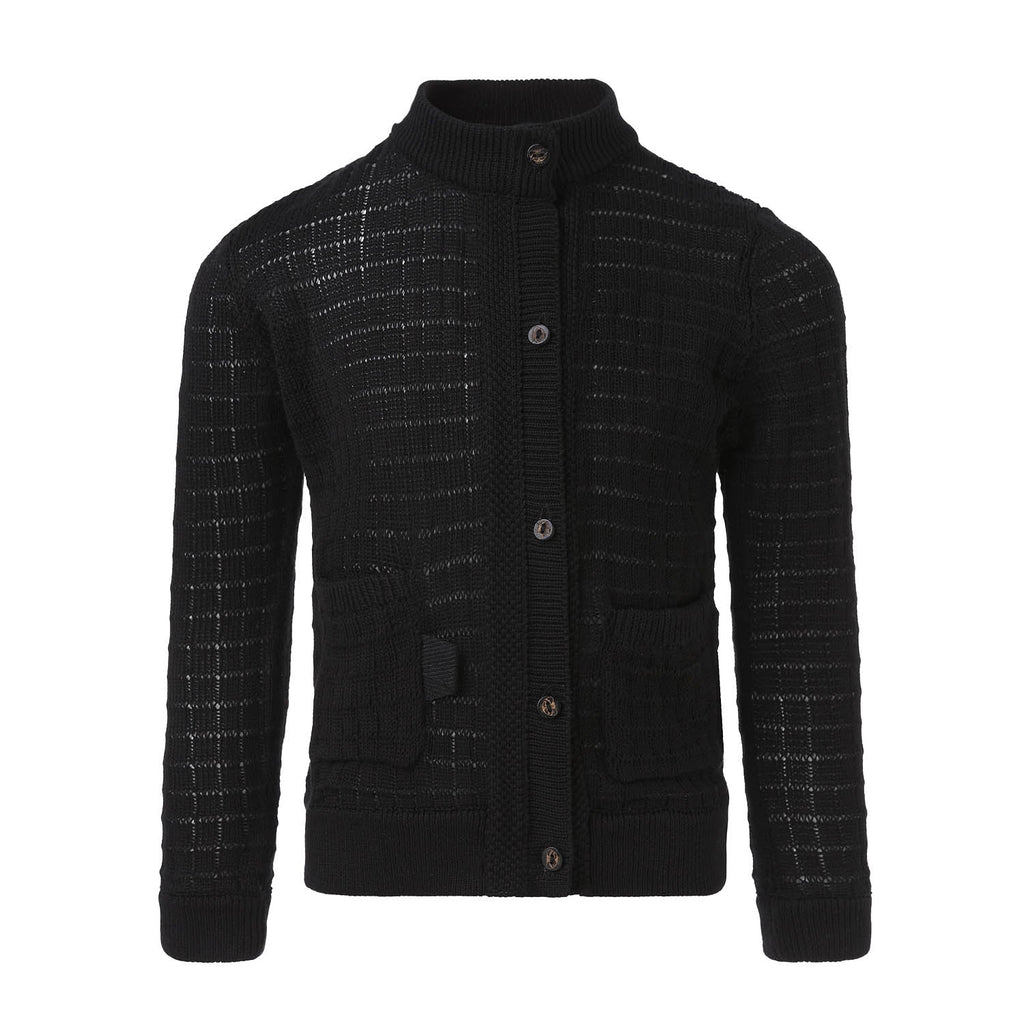 The Buttoned Summer Cardigan — Black-0