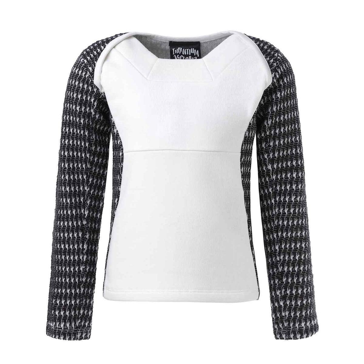 Black and White Longsleeve Top-0