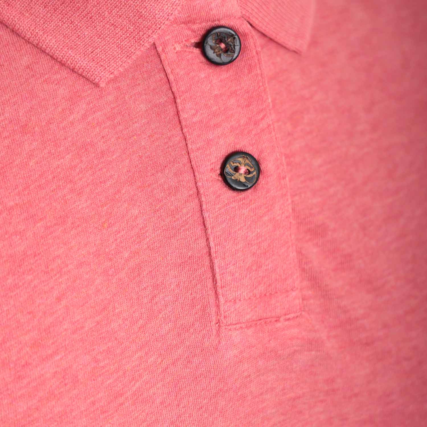 Red polo dress for girls in organic cotton, featuring short sleeves and front pocket embroidery — view 4