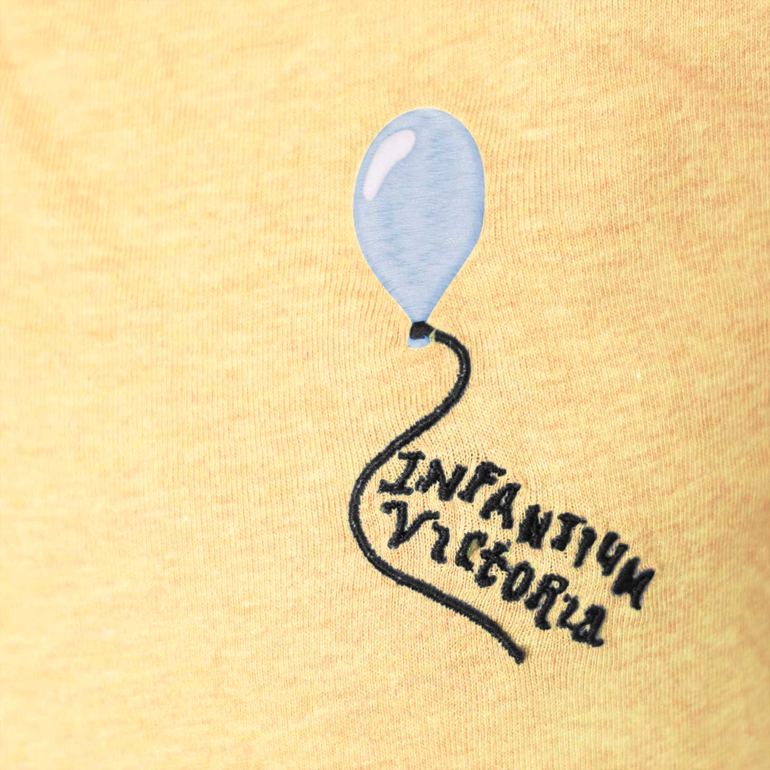 Yellow polo dress for girls in organic cotton with coconut shell buttons and front pocket — view 4