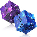 Colorful infinity cube fidget toy made of durable ABS plastic for stress and anxiety relief.