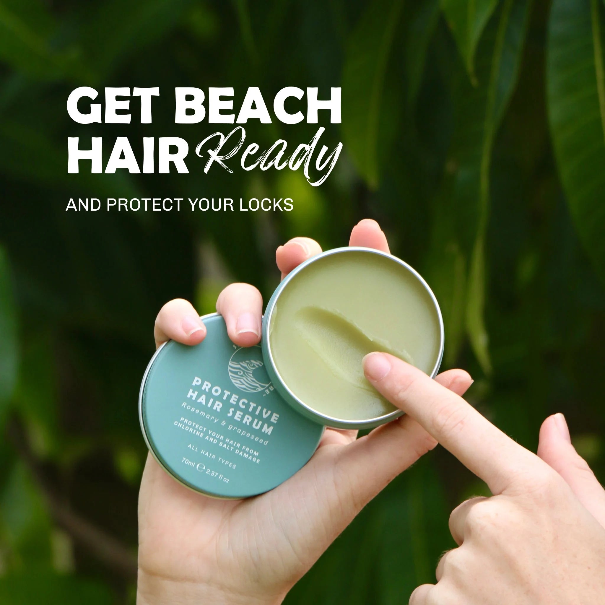 Protective hair serum and mask bottle for chlorine and salt water damage defense — view 2