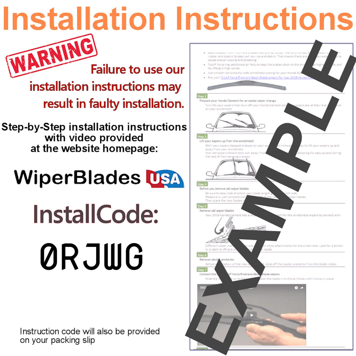 2013 BMW 335i xDrive (Coupe) Wiper Blades w/1yr Wear Warranty (Set of 2) Wipers-4