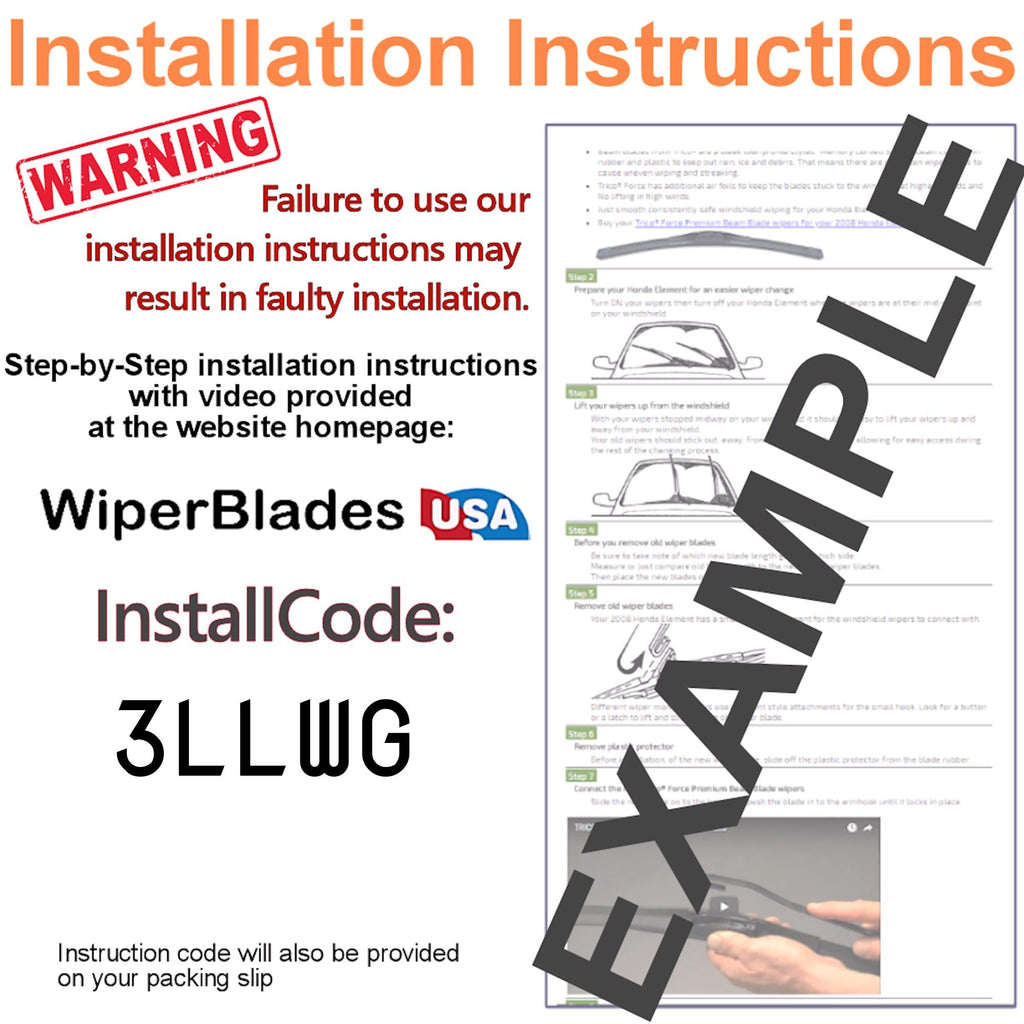 2006 Dodge Magnum Wiper Blades Set w/1yr Warranty (Set of 2) Pulse Beam Wipers-4