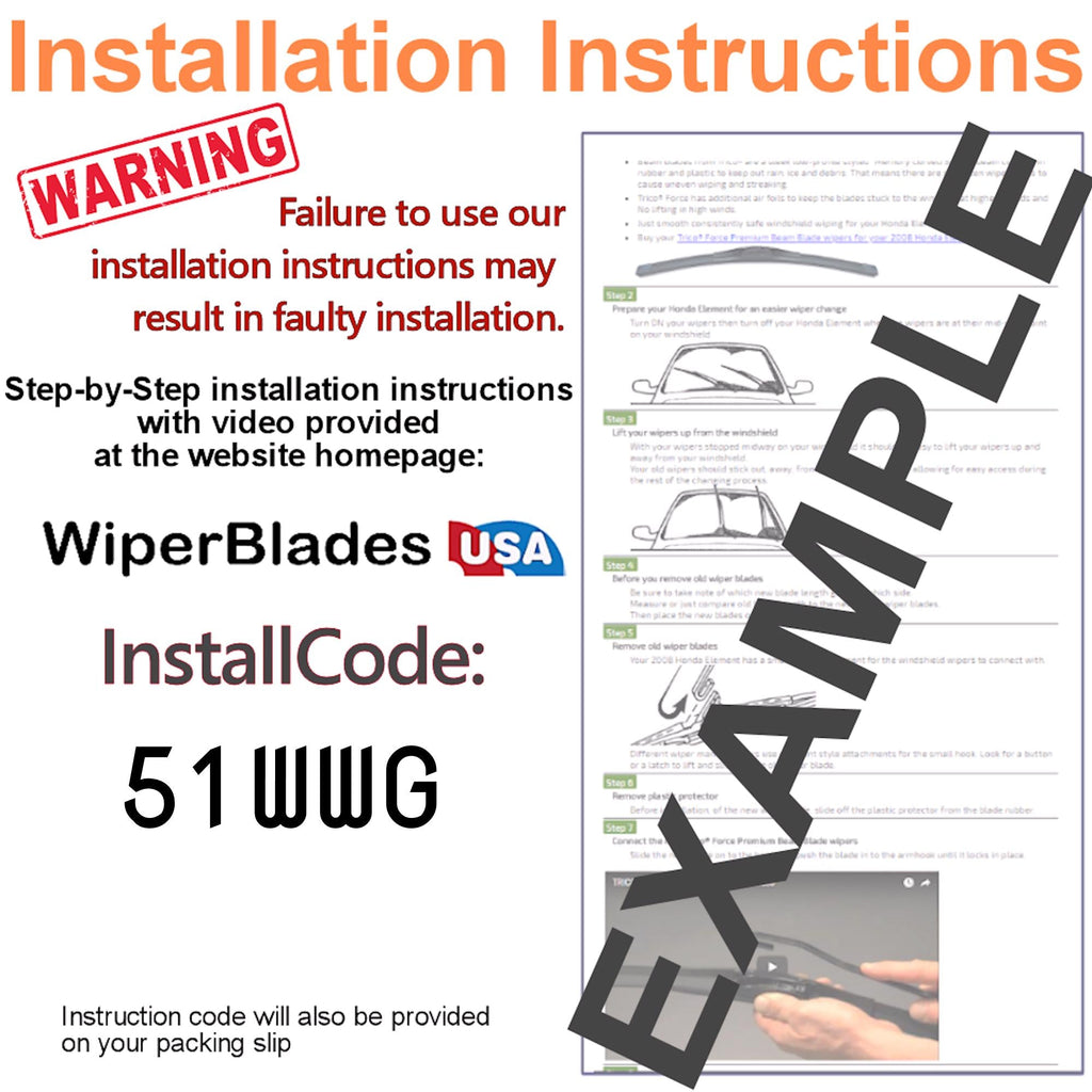 2003 Ford Windstar Wiper Blades w/1yr Wear Warranty (Set of 3) w/Rear Wipers-4