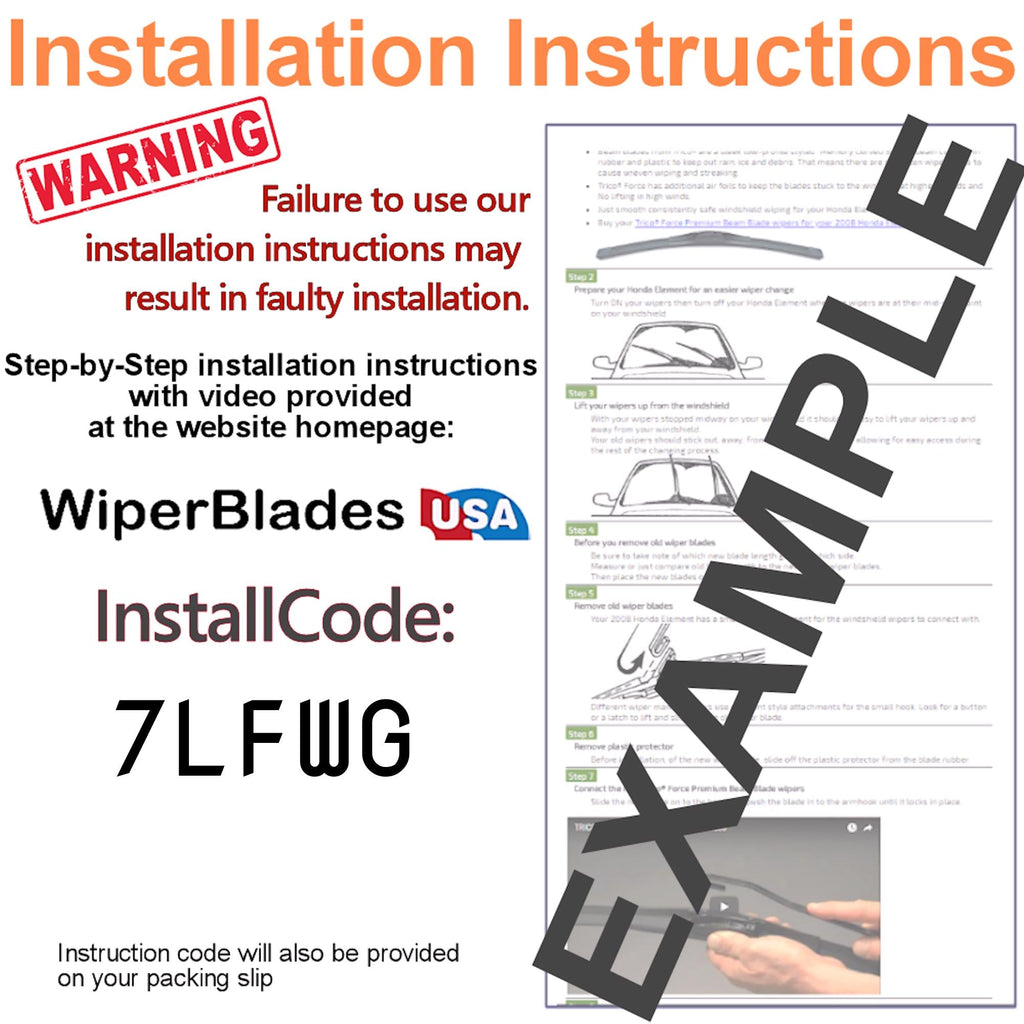 2007 Lexus RX350 Wiper Blades Set w/1yr Warranty (Set of 2) Pulse Beam Wipers-4