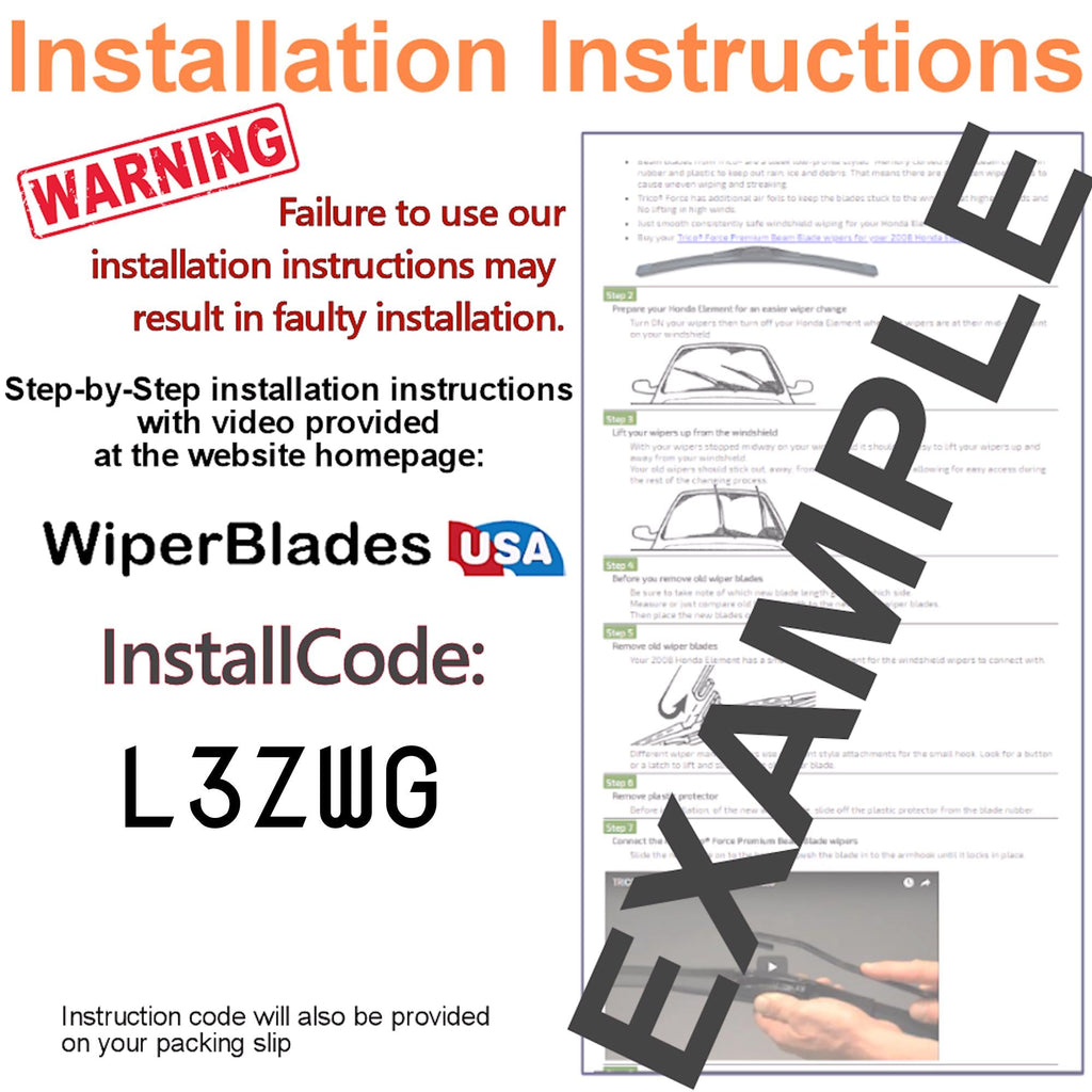 2007 Chevrolet Optra (Sedan) Wiper Blades w/1yr Wear Warranty (Set of 2) Wipers-4