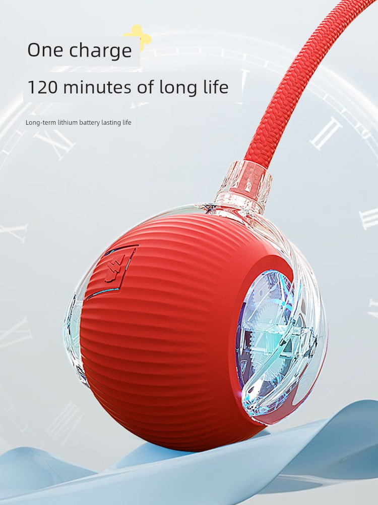 Round automatic cat teaser ball interactive pet rolling toy for indoor exercise and play — view 3