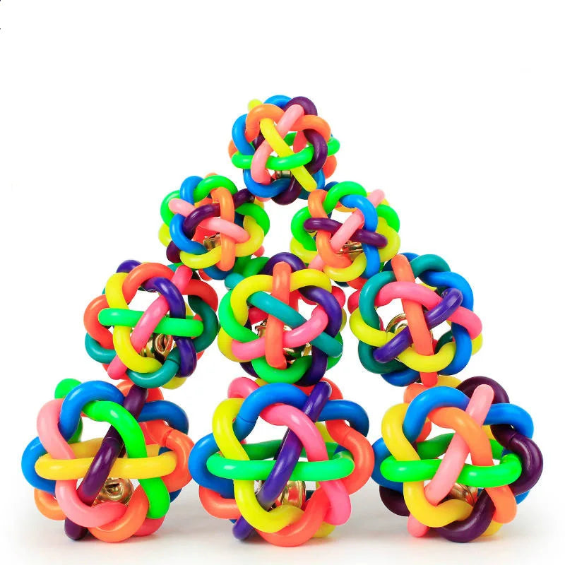 Interactive dog chew toy and molar teeth cleaning aid made from durable pet safe plastic — view 3