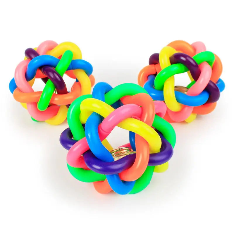 Interactive dog chew toy and molar teeth cleaning aid made from durable pet safe plastic — view 4