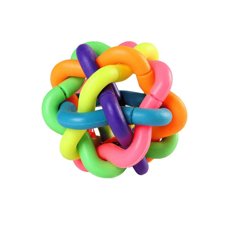 Interactive dog chew toy and molar teeth cleaning aid made from durable pet safe plastic — view 5