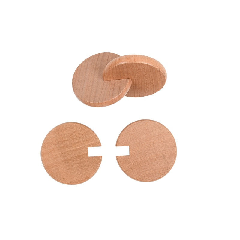 Interactive wooden Montessori educational toy set for infants featuring natural finish and varied sensory shapes — view 3
