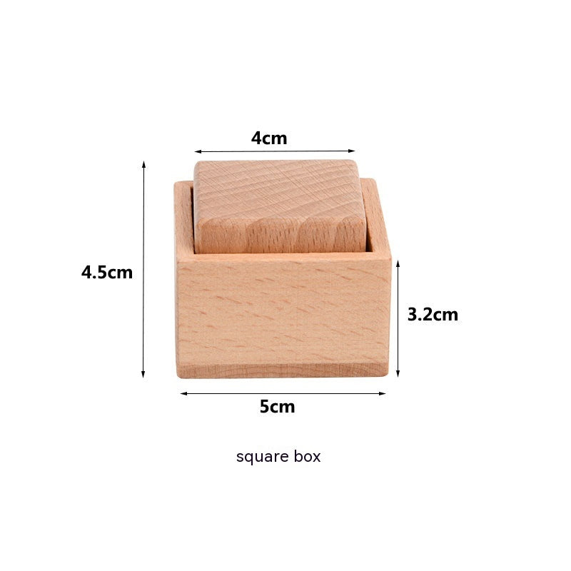 Interactive wooden Montessori educational toy set for infants featuring natural finish and varied sensory shapes — view 5