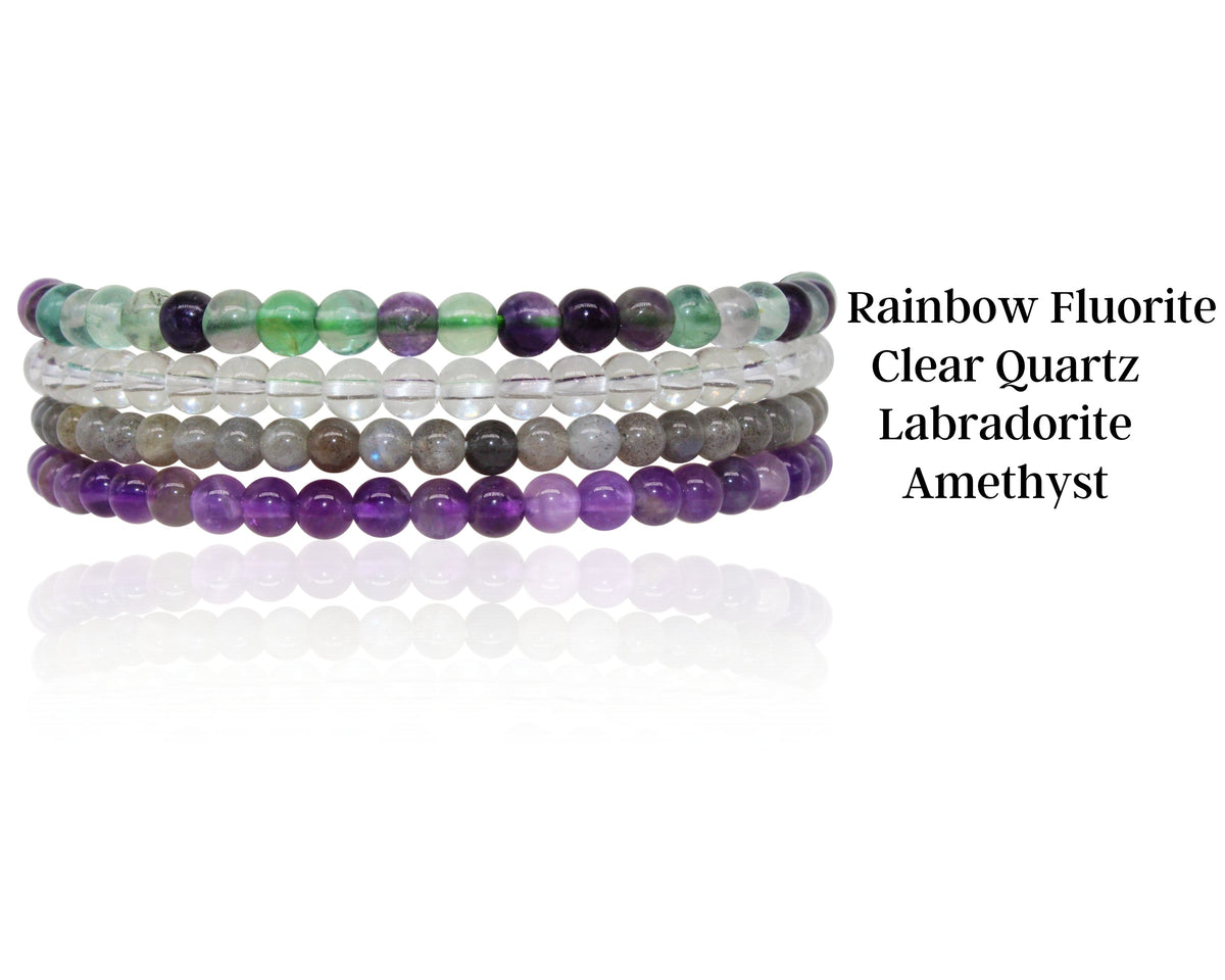 Intuition Psychic Power Stackable Crystal Bracelet Set-3