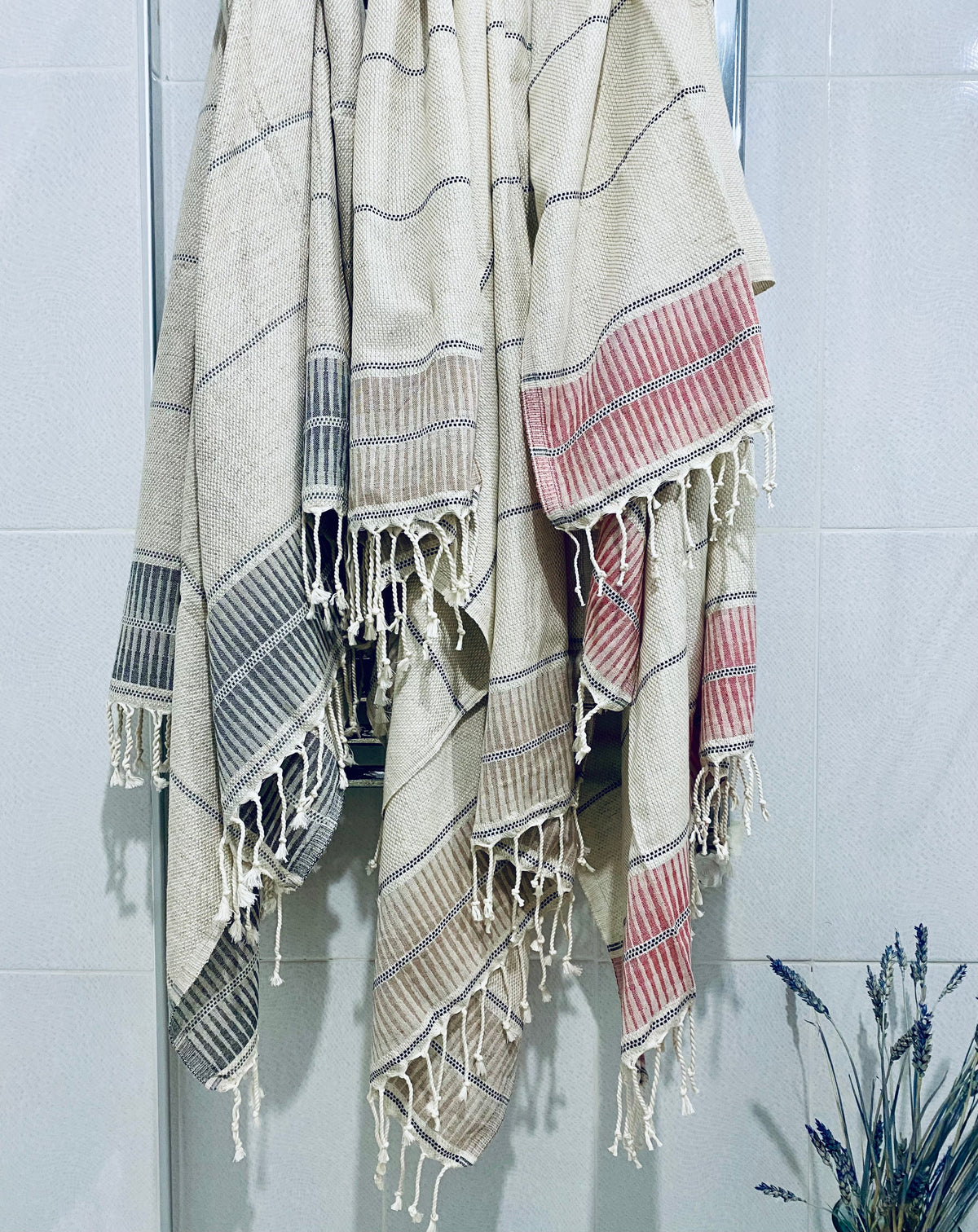 Handwoven hammam towel "Izmir"-3