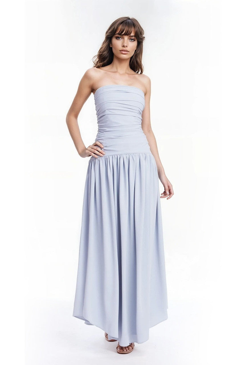 Strapless Drop Waist Gown Jewel by Badgley Mischka J0503-0