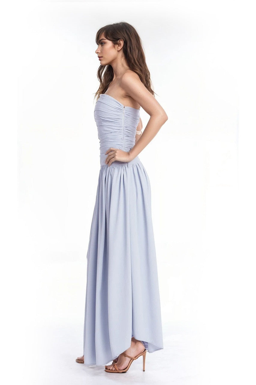 Strapless Drop Waist Gown Jewel by Badgley Mischka J0503-1