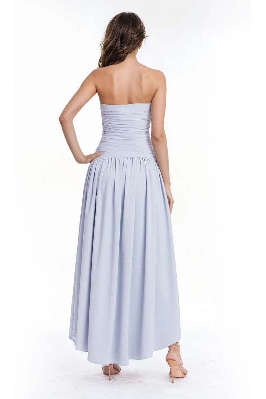 Strapless Drop Waist Gown Jewel by Badgley Mischka J0503-2