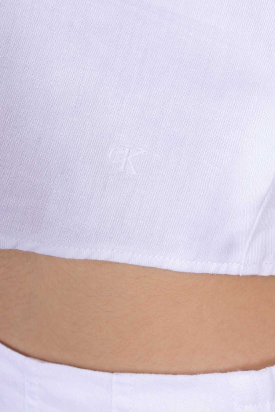 CALVIN KLEIN JEANS - Women's top in linen blend twill