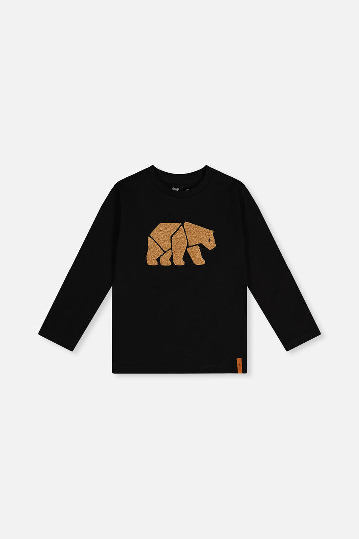 Organic Cotton Jersey T-Shirt Black And Beige