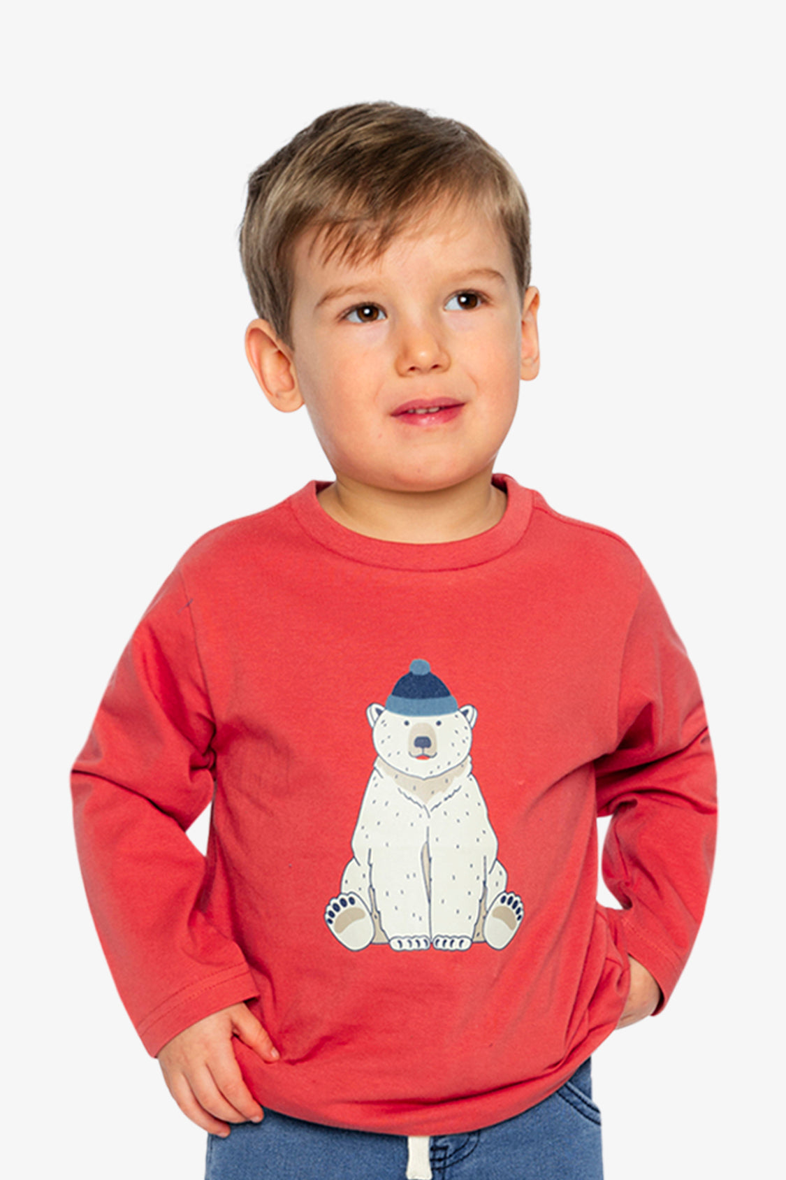 Long Sleeve Organic Cotton T-Shirt Rose Orange-2