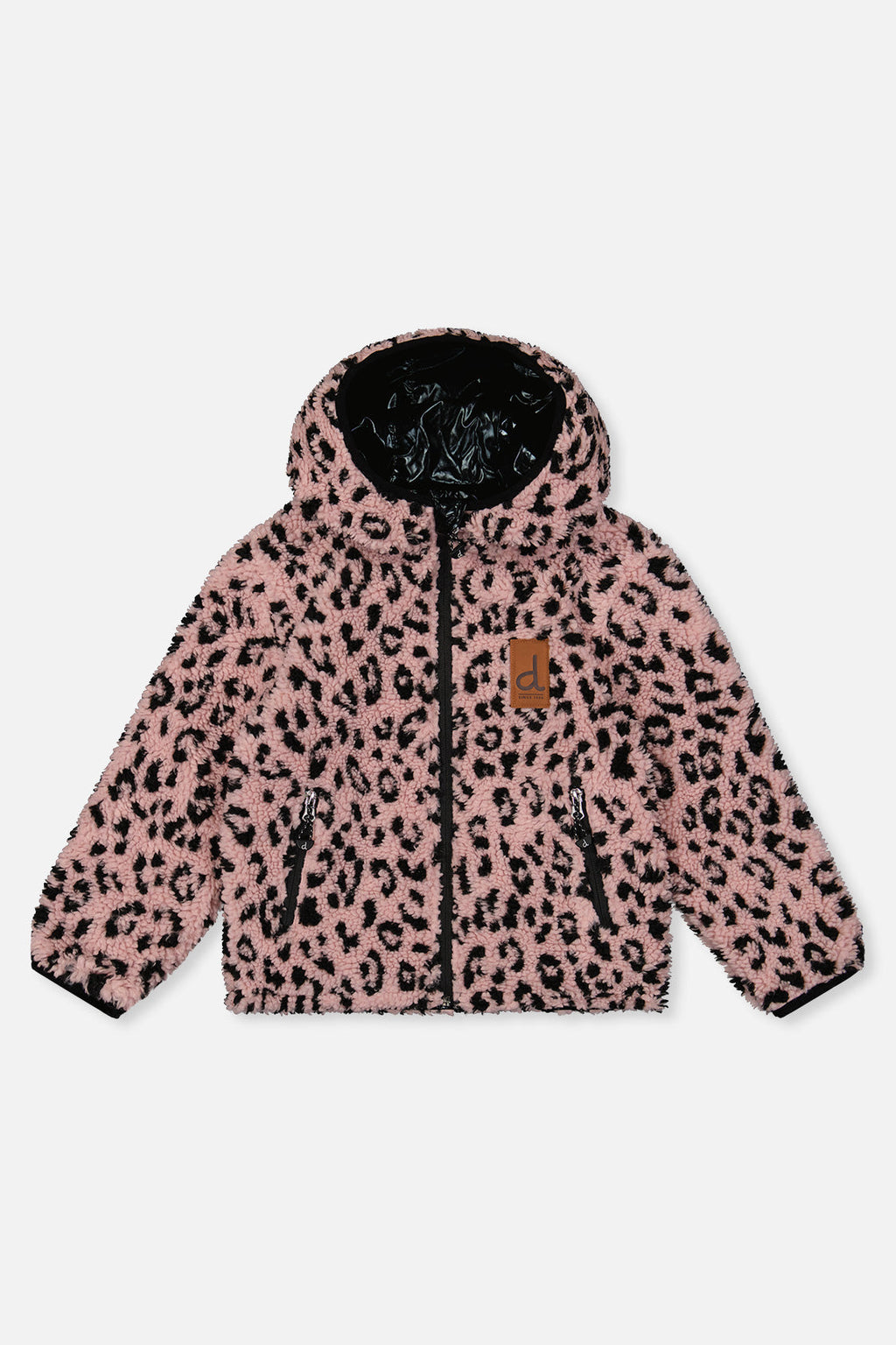 Reversible Mid-Season Jacket Pink And Black-4