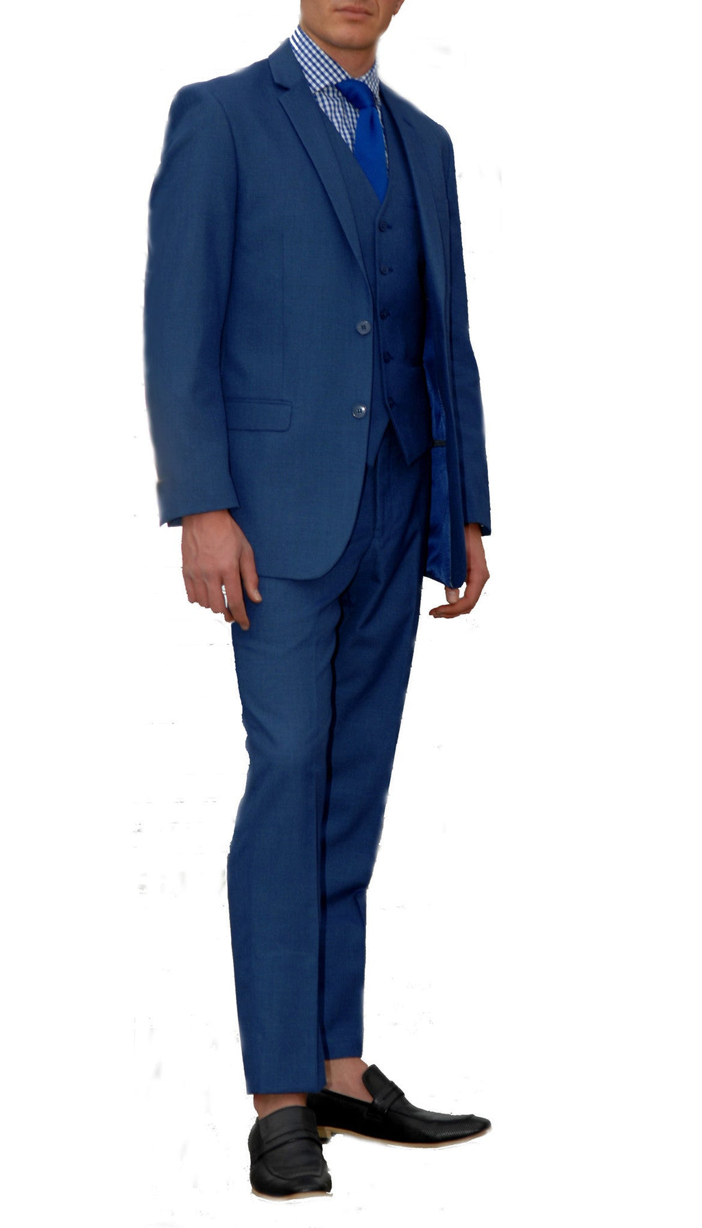 New Blue Slim Fit Suit - 3PC - JAX-3