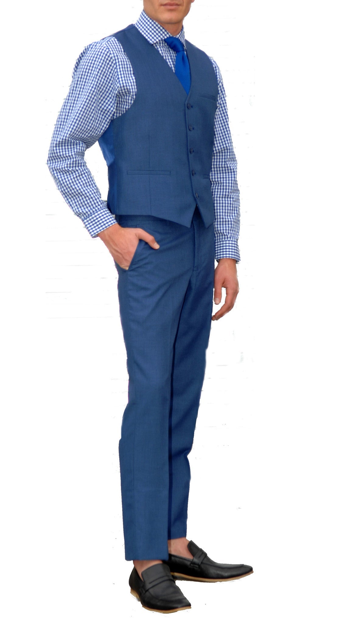 New Blue Slim Fit Suit - 3PC - JAX-4