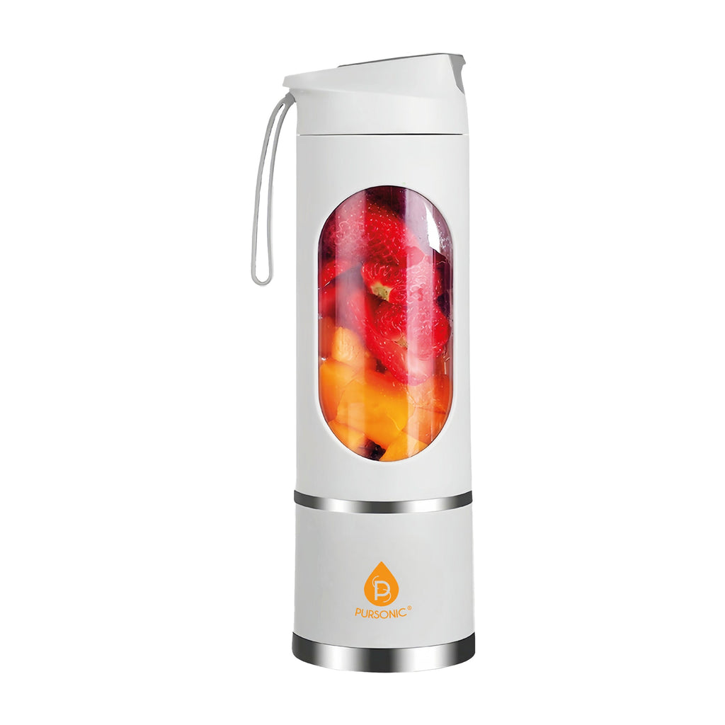 Pursonic portable blender cup with 12-blade stainless steel base and modern travel-friendly design — view 5