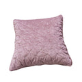 Mauve purple velvet cushion cover with wavy diamond tufted stitching and hidden zipper