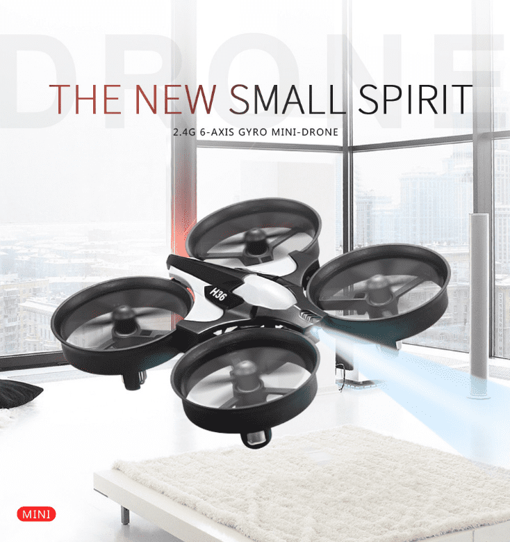 JJRC H36 mini drone quadcopter with remote control and protective propeller guards