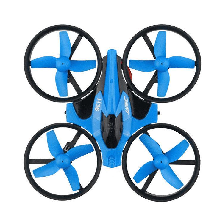 JJRC H36 mini drone quadcopter with remote control and protective propeller guards — view 3