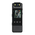 1080P mini body camera in black with rotatable lens and 1.3-inch display screen