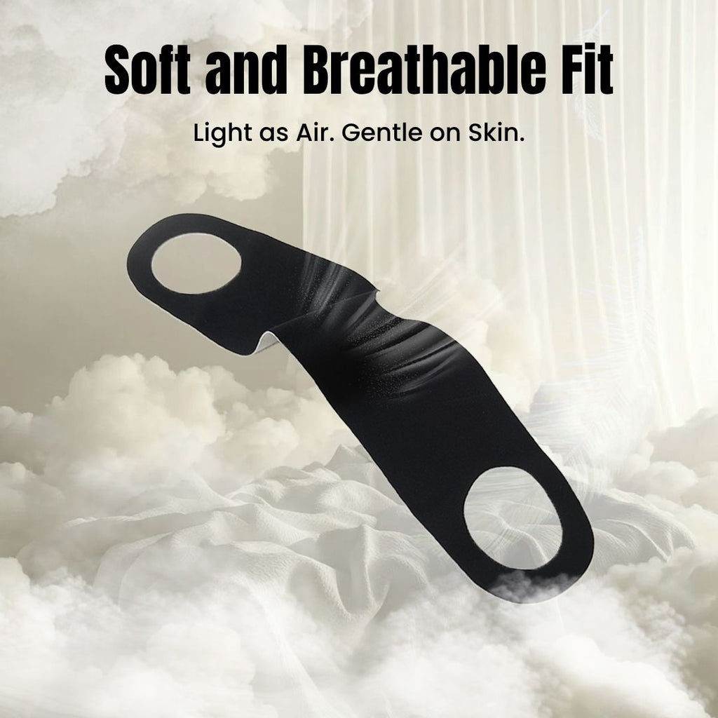 Zero-pressure ultra-thin sleep mask with soft flat fabric and comfortable elastic ear straps — view 5
