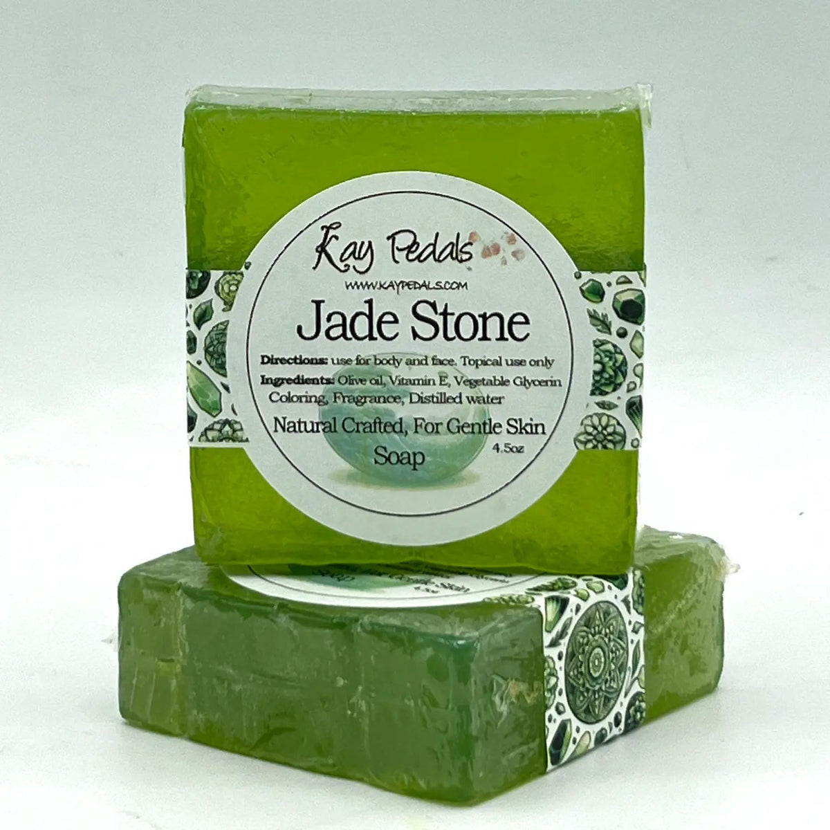 Jade Stone Olive Oil Soap Natural Crafted Scented Soap Bar 4.5oz-0