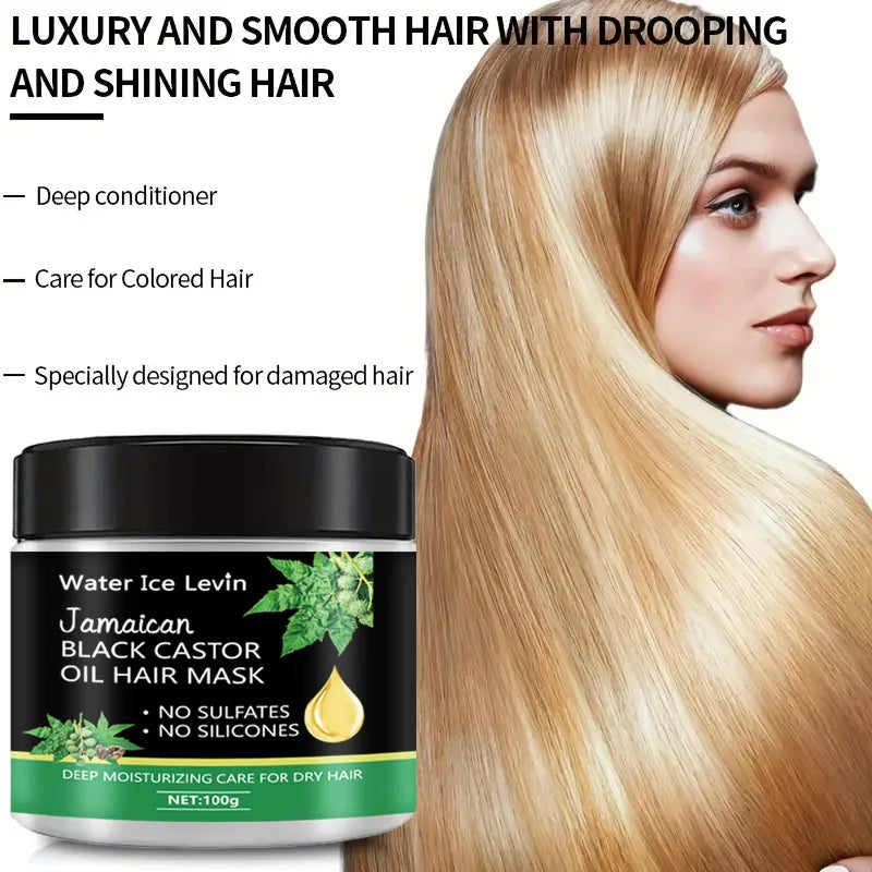 Jamaica black castor oil hair mask jar for deep hydration and thick hair repair treatment — view 2