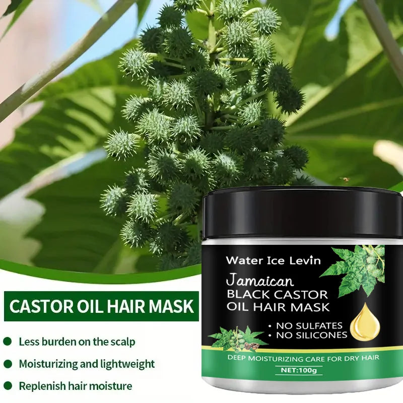 Jamaica black castor oil hair mask jar for deep hydration and thick hair repair treatment — view 5