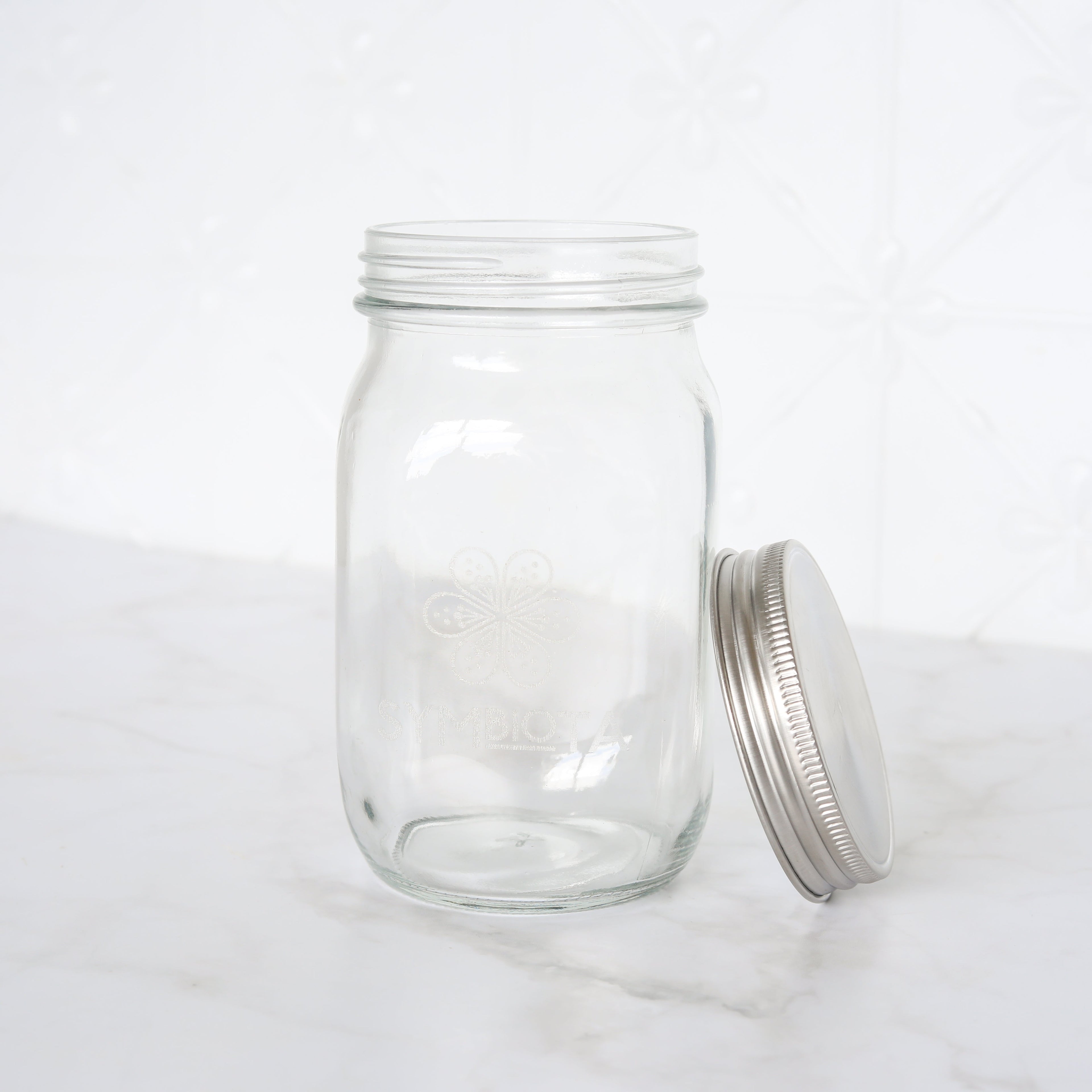 Seed sprouting kit with 1L glass jar, stainless steel screen, and packs of organic sprouting seeds — view 4