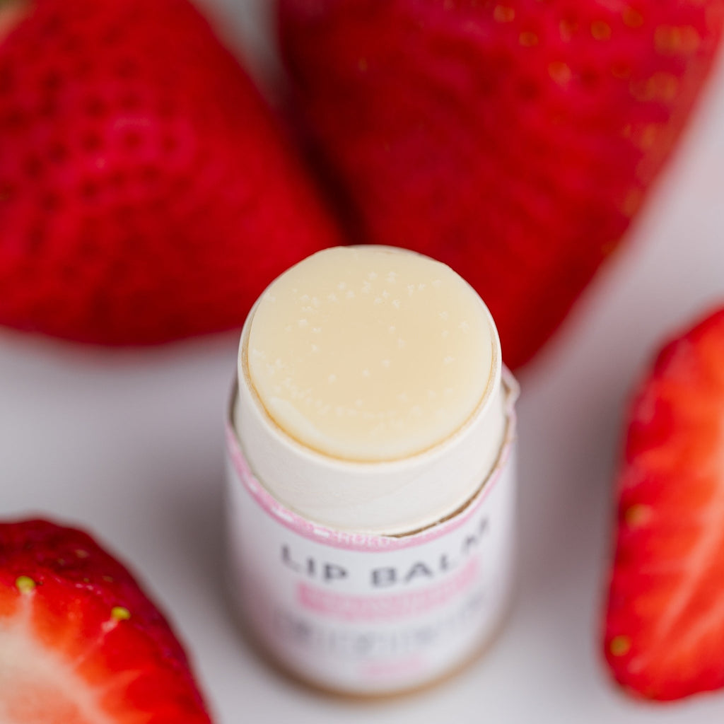Organic hydrating lip balm in eco-friendly cardboard tube with coconut oil and shea butter — view 2