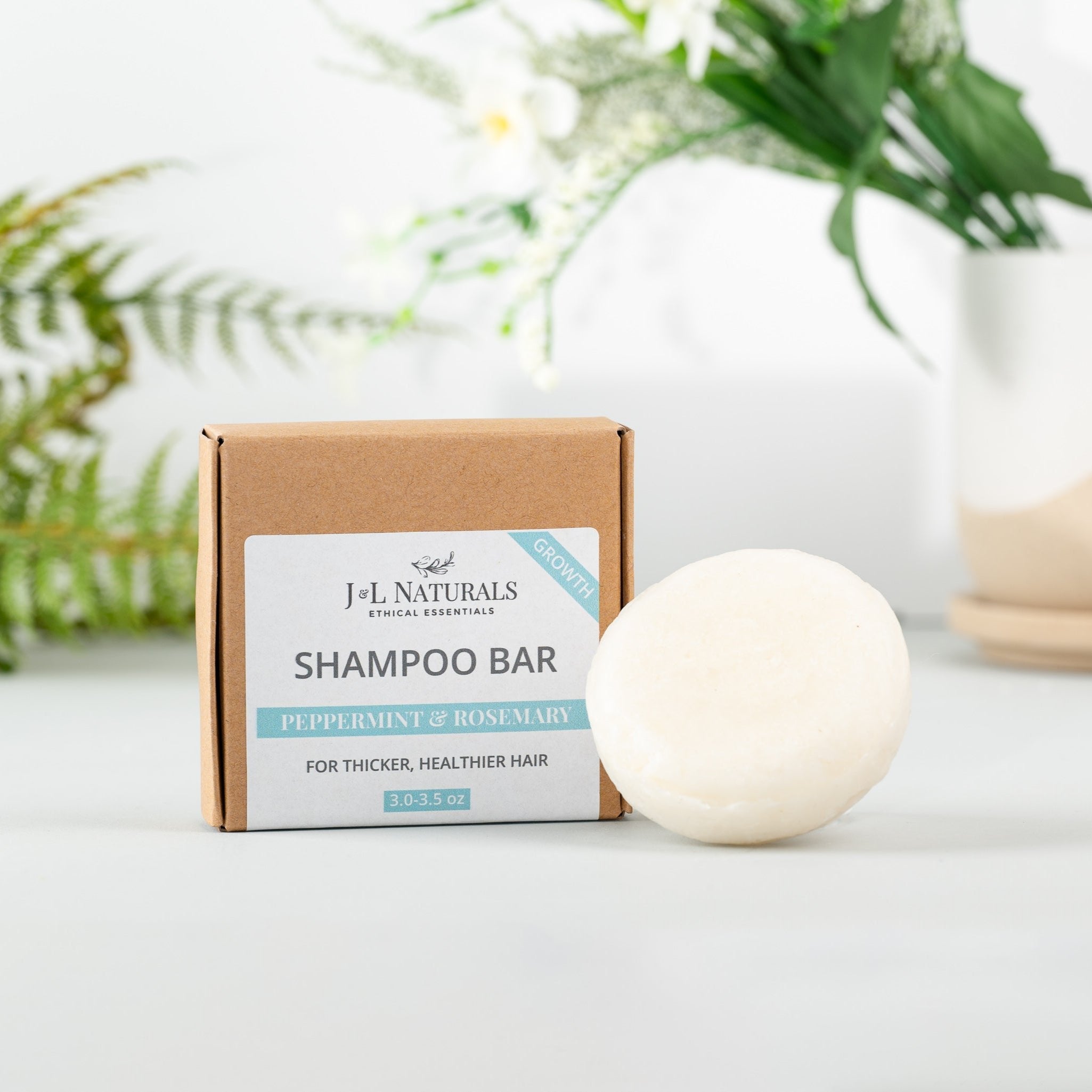 Solid sulfate-free travel shampoo bar made with natural plant-based ingredients for eco-friendly hair care. — view 3