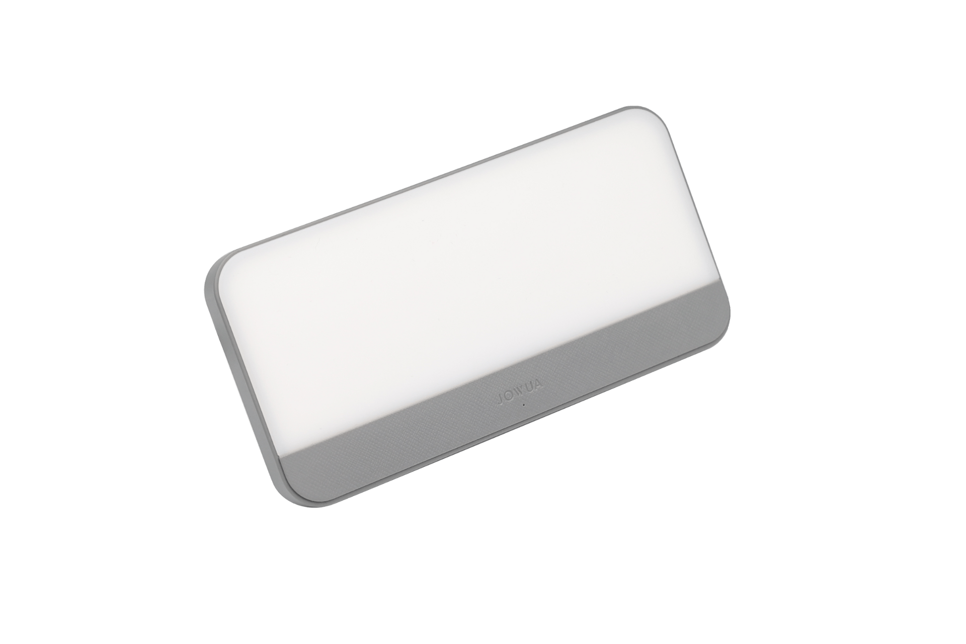 Portable LED light with MagSafe wireless charging illuminating an electric vehicle interior