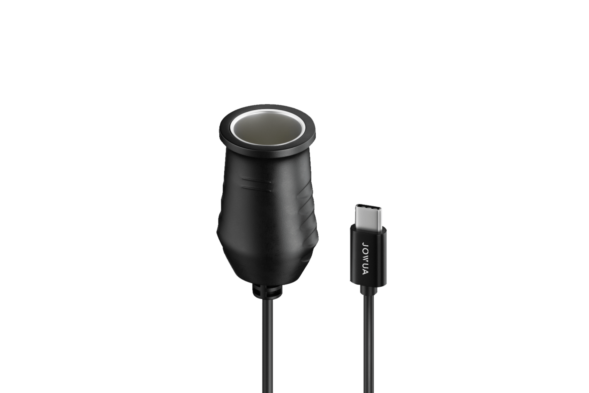 Jowua USB-C to car cigarette lighter adapter cable for powering vehicle electronics, 0.25 meters