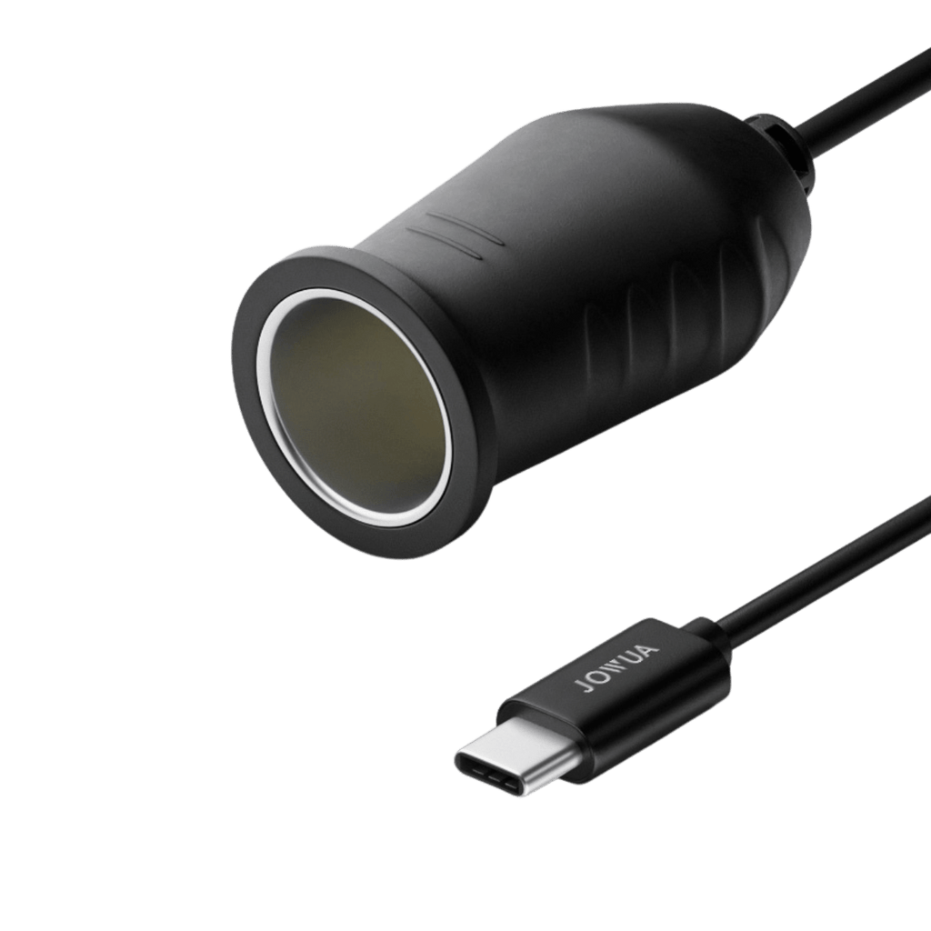 Jowua USB-C to car cigarette lighter adapter cable for powering vehicle electronics, 0.25 meters — view 2