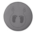 Grey TPE anti-slip jump rope mat for silent indoor home gym workouts and cardio training