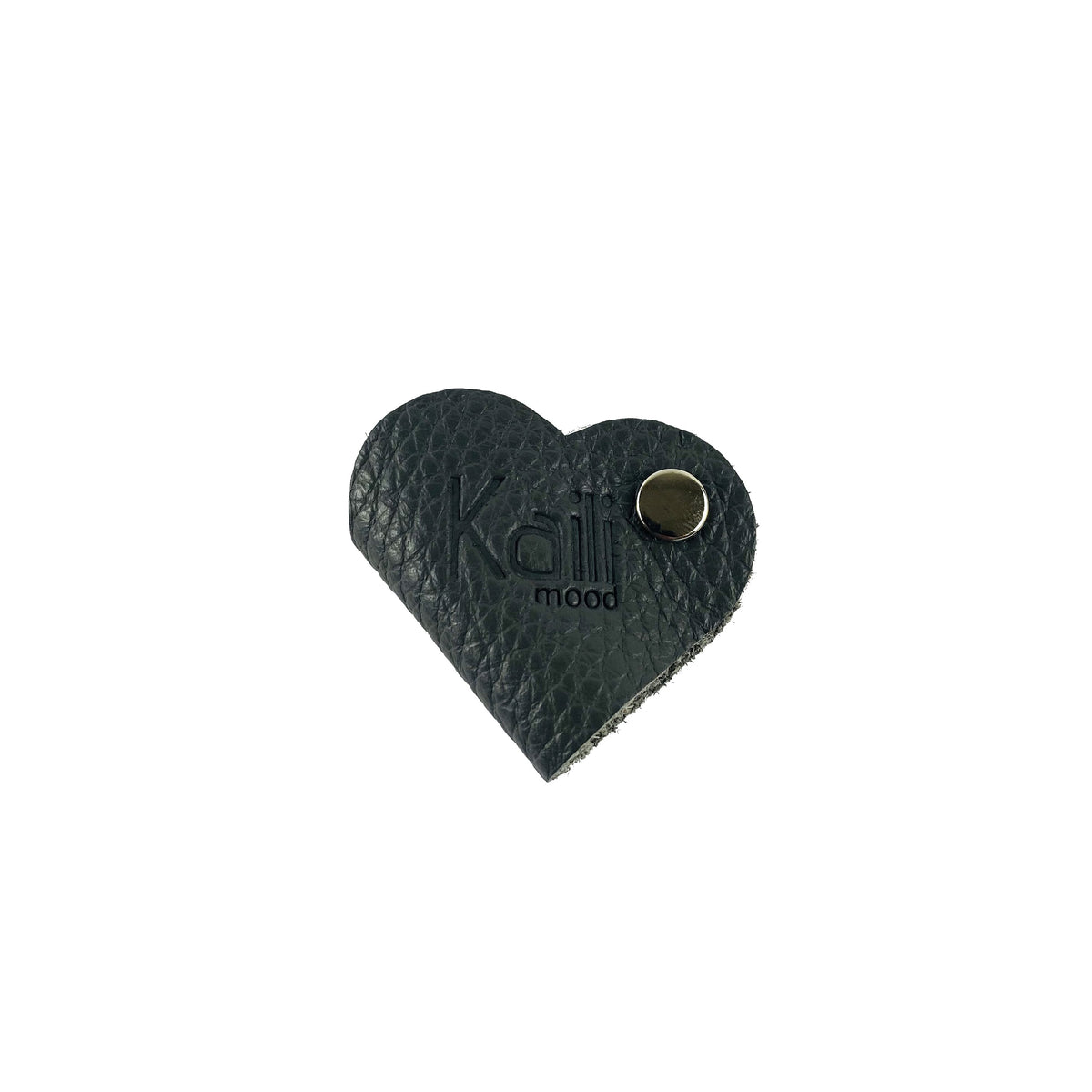 K0039FB | Avvolgicavo Cuore Made in Italy in Vera Pelle pieno fiore, grana dollaro - Colore Grigio - Dimensioni: cm 5 x 8 x 0,5 - Confezione: Gift Box rigido fondo/coperchio-3