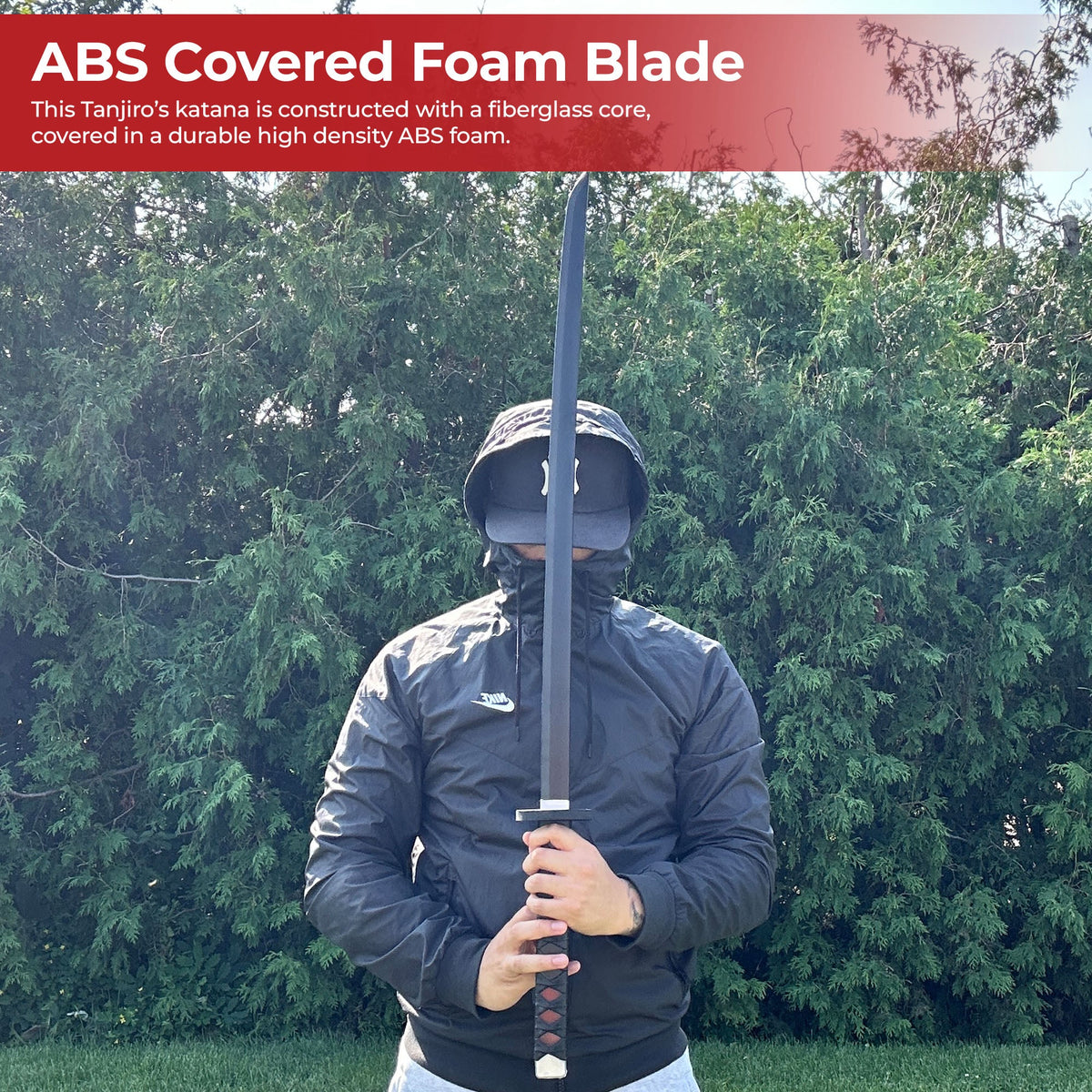 Tanjiro Kamado Demon Slayer Foam Katana Sword With Scabbard-3