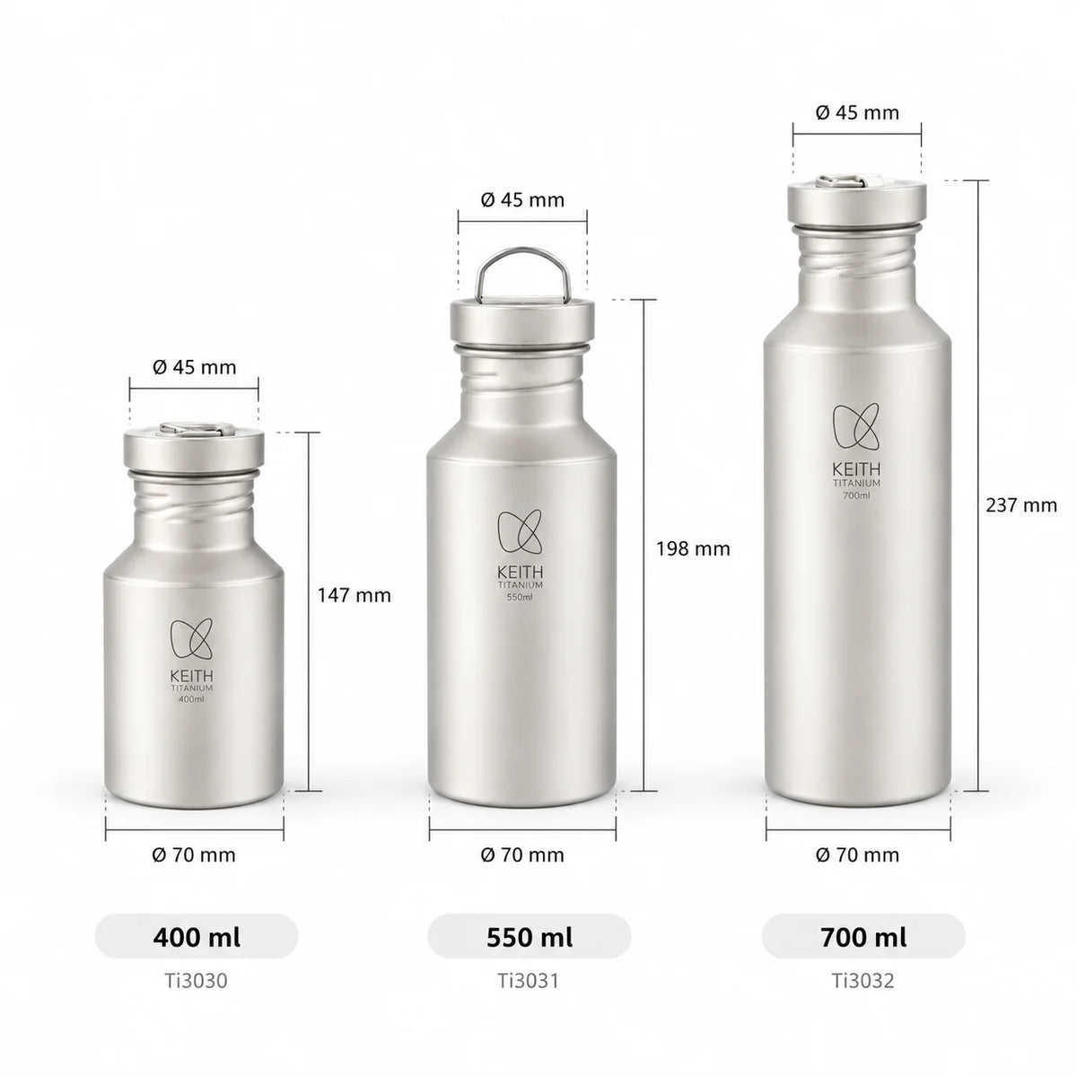 KEITH Titanium Sport Bottle with Sleeve-1