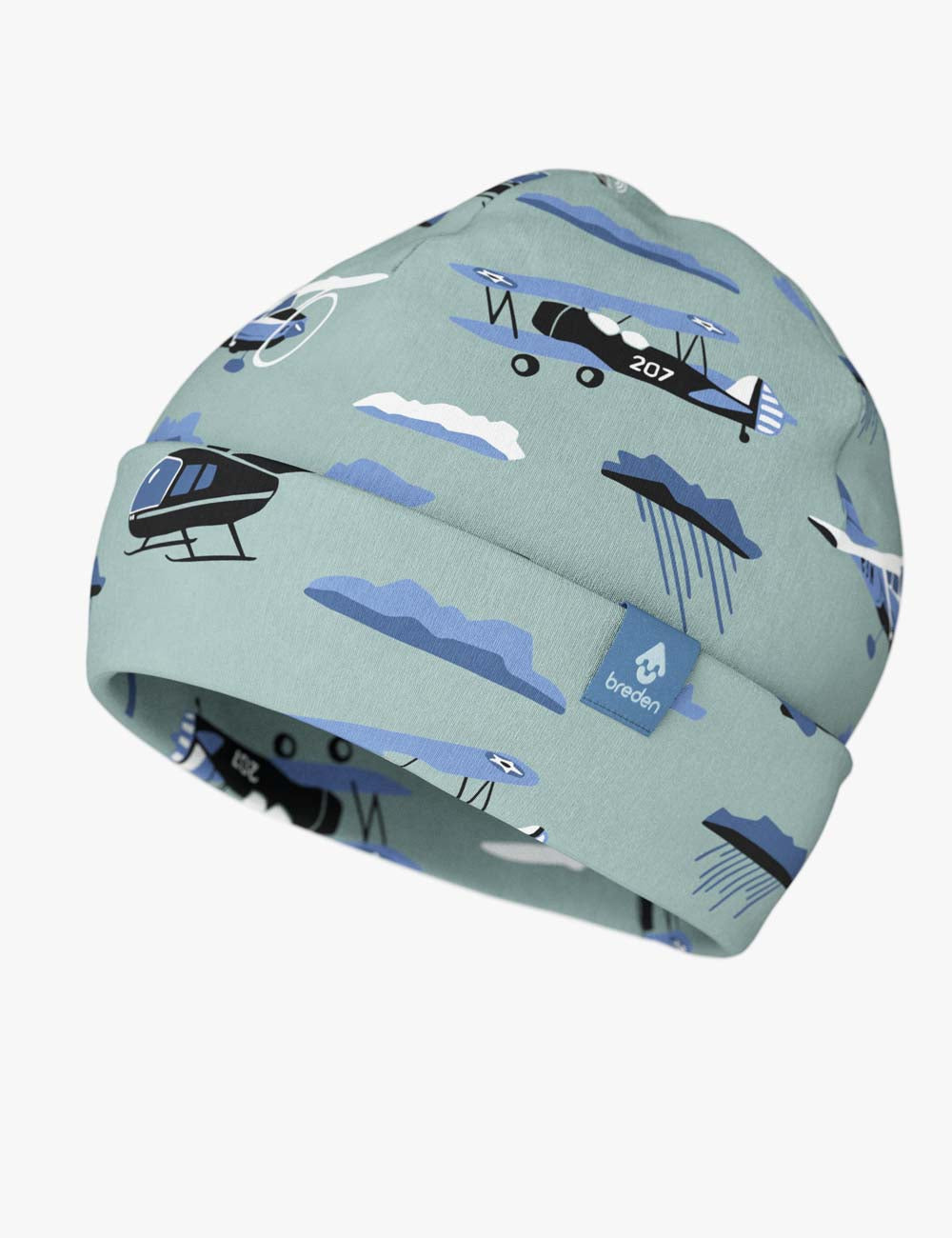 Klaus double cotton kids beanie hat in versatile slouchy style for spring and autumn outdoor play