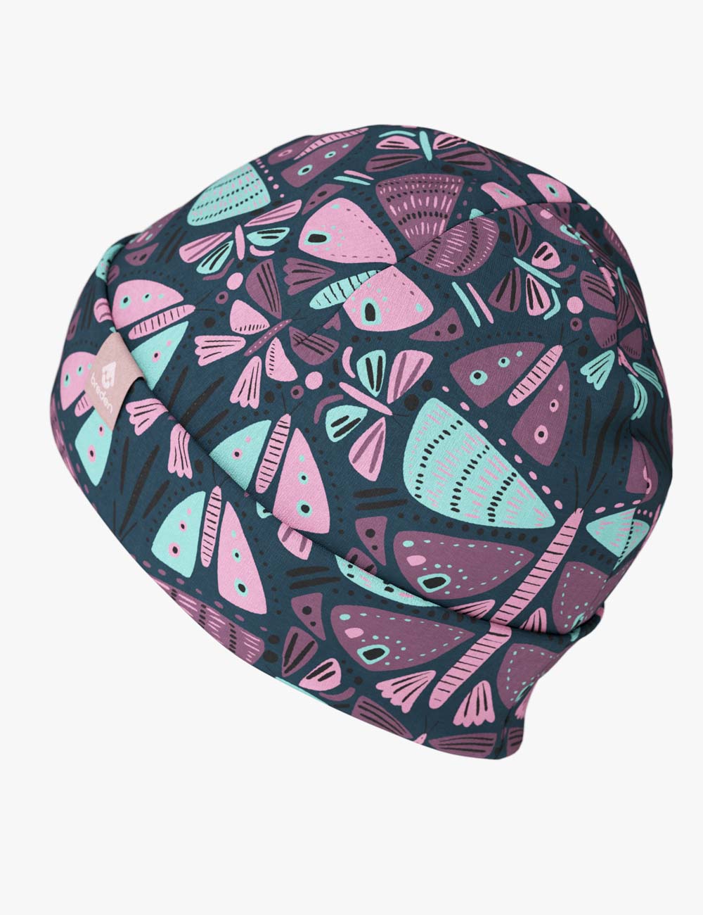 Klaus kids hat beanie in soft double cotton fabric covering the ears for outdoor wear — view 3
